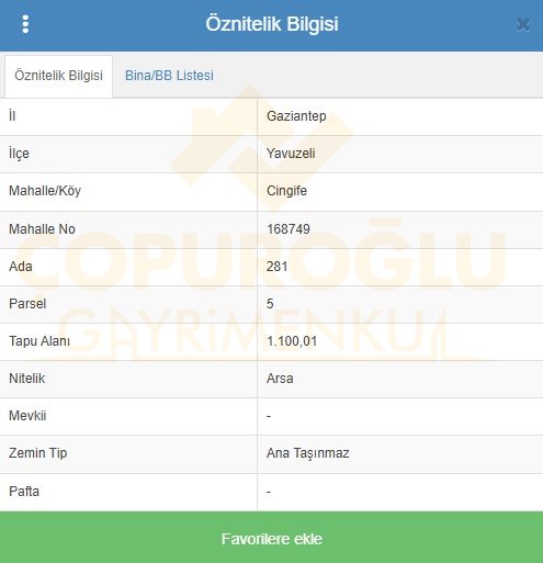 YAVUZELİ'DE SATILIK TOKİ YANI A5 KONUT ARSASI
